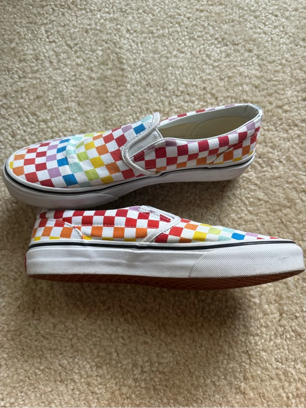 Vans Kids Checkerboard Slip-On Sneakers - Rainbow